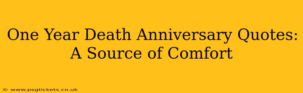 One Year Death Anniversary Quotes: A Source of Comfort