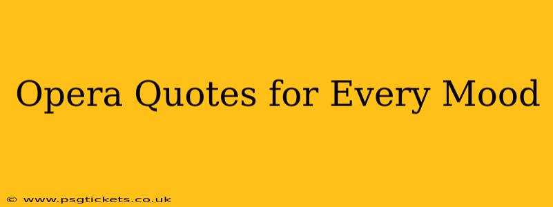 Opera Quotes for Every Mood