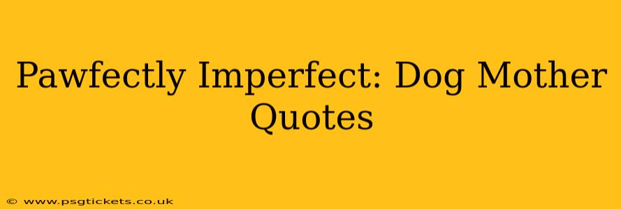 Pawfectly Imperfect: Dog Mother Quotes