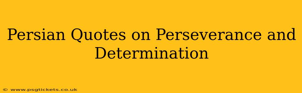 Persian Quotes on Perseverance and Determination