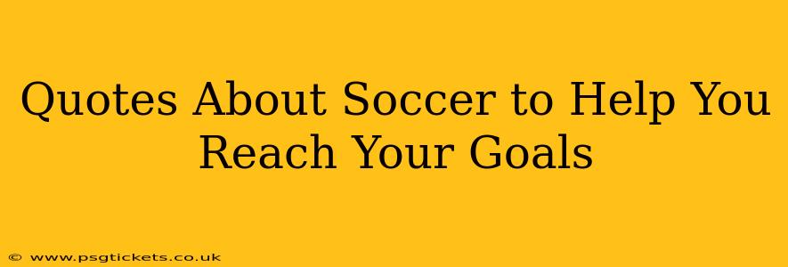 Quotes About Soccer to Help You Reach Your Goals