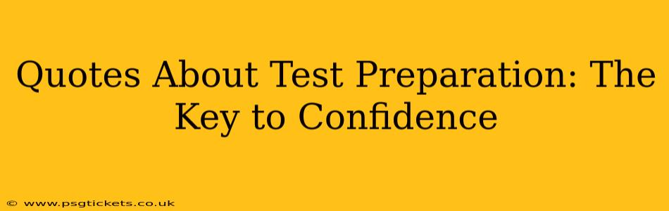 Quotes About Test Preparation: The Key to Confidence