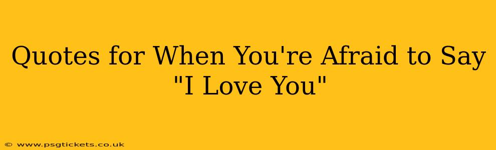 Quotes for When You're Afraid to Say "I Love You"
