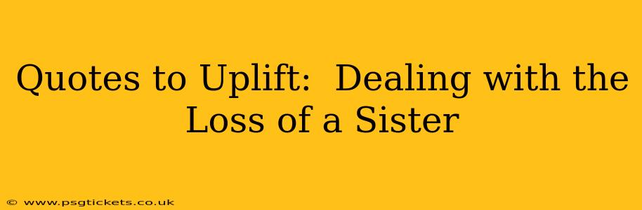 Quotes to Uplift:  Dealing with the Loss of a Sister