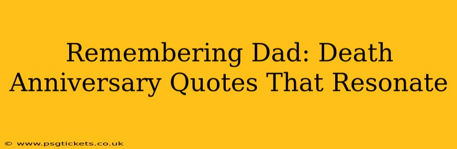 Remembering Dad: Death Anniversary Quotes That Resonate