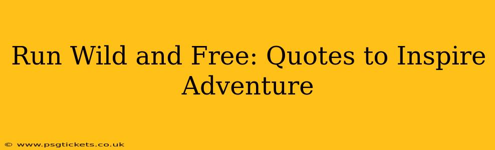 Run Wild and Free: Quotes to Inspire Adventure