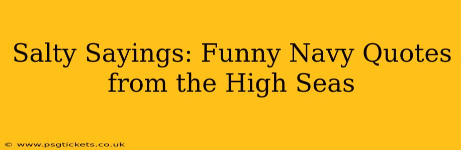Salty Sayings: Funny Navy Quotes from the High Seas