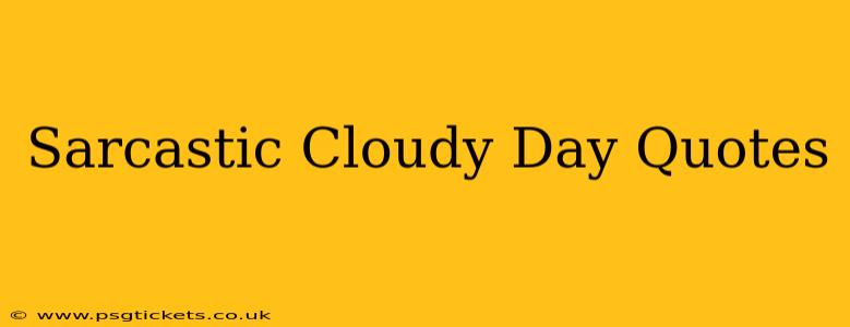 Sarcastic Cloudy Day Quotes