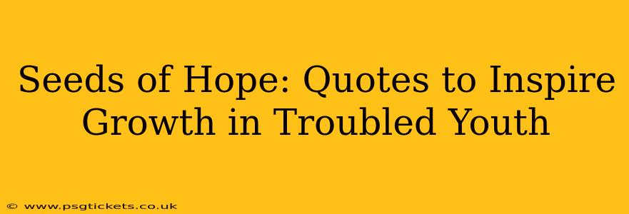 Seeds of Hope: Quotes to Inspire Growth in Troubled Youth
