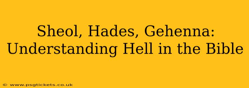 Sheol, Hades, Gehenna: Understanding Hell in the Bible