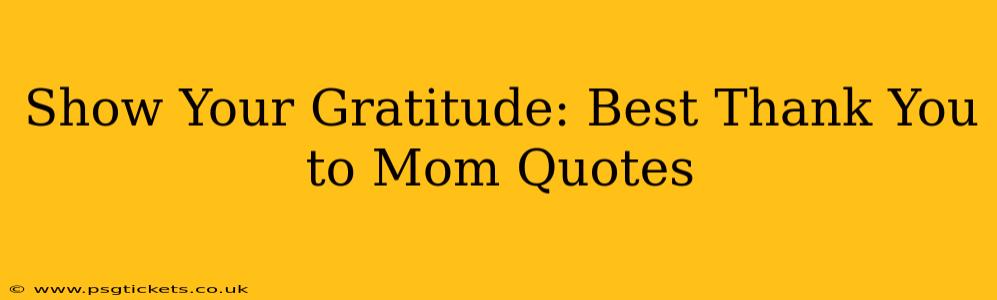 Show Your Gratitude: Best Thank You to Mom Quotes