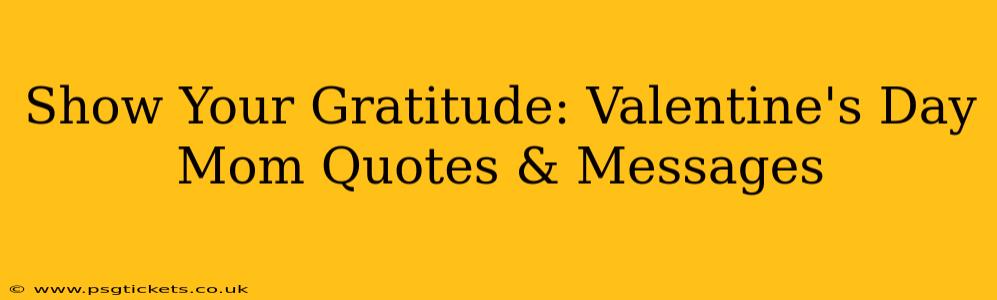 Show Your Gratitude: Valentine's Day Mom Quotes & Messages