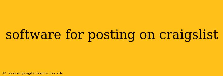 software for posting on craigslist