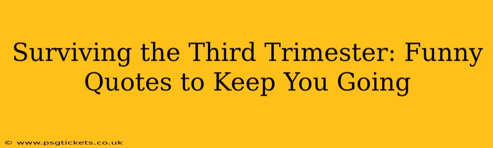 Surviving the Third Trimester: Funny Quotes to Keep You Going