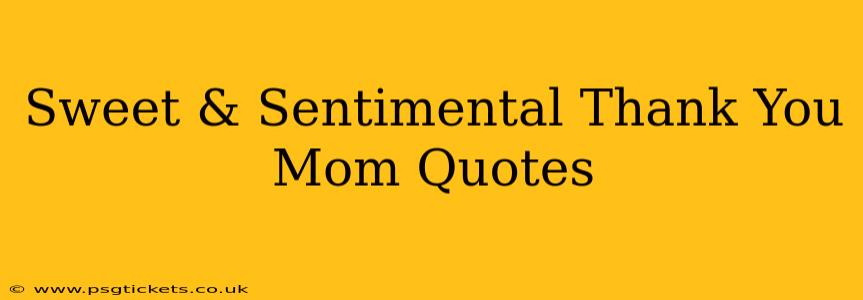 Sweet & Sentimental Thank You Mom Quotes