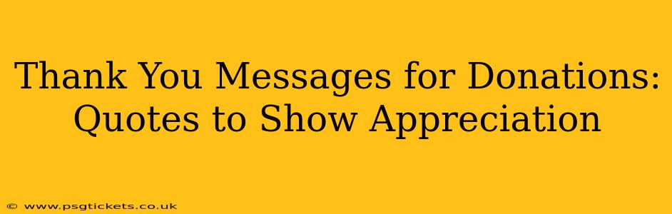 Thank You Messages for Donations: Quotes to Show Appreciation