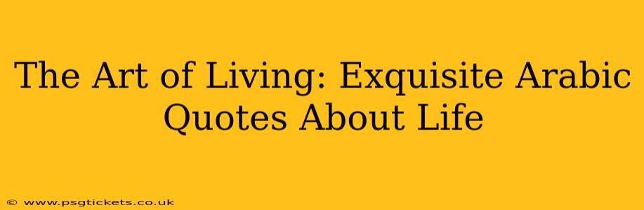 The Art of Living: Exquisite Arabic Quotes About Life