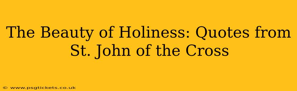 The Beauty of Holiness: Quotes from St. John of the Cross