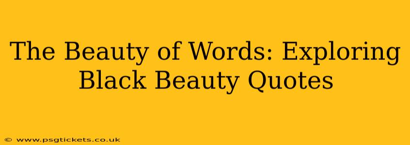 The Beauty of Words: Exploring Black Beauty Quotes