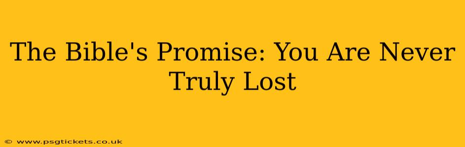 The Bible's Promise: You Are Never Truly Lost