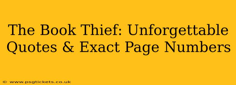 The Book Thief: Unforgettable Quotes & Exact Page Numbers