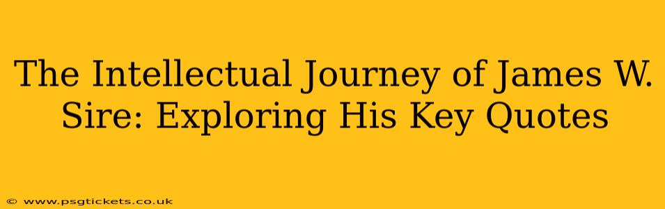 The Intellectual Journey of James W. Sire: Exploring His Key Quotes