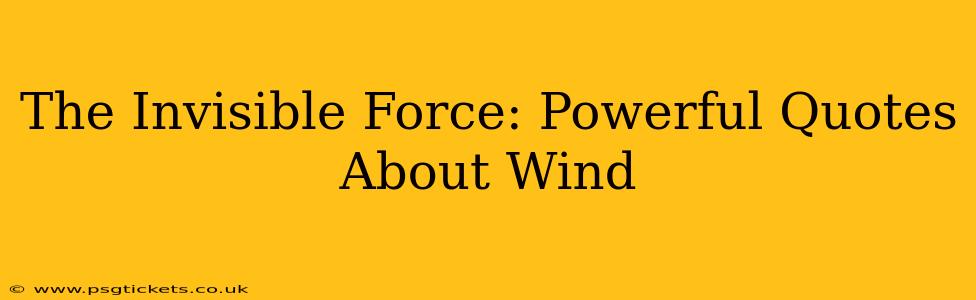The Invisible Force: Powerful Quotes About Wind