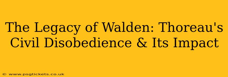 The Legacy of Walden: Thoreau's Civil Disobedience & Its Impact