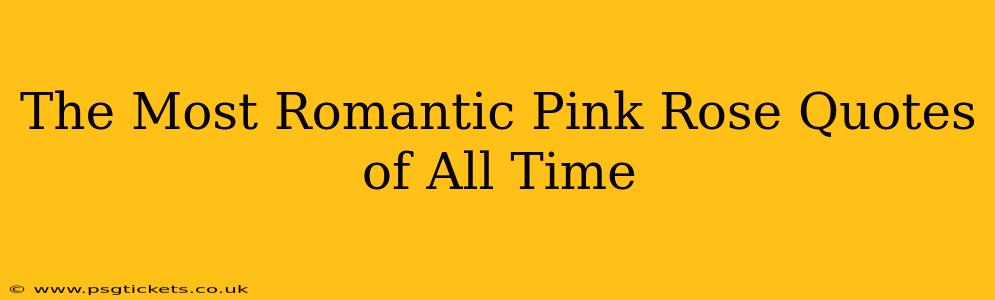 The Most Romantic Pink Rose Quotes of All Time