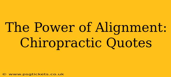 The Power of Alignment: Chiropractic Quotes