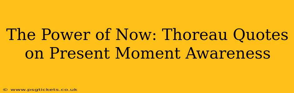 The Power of Now: Thoreau Quotes on Present Moment Awareness