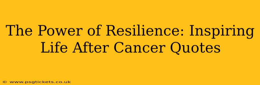 The Power of Resilience: Inspiring Life After Cancer Quotes