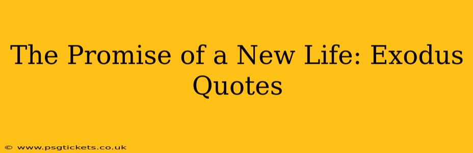 The Promise of a New Life: Exodus Quotes