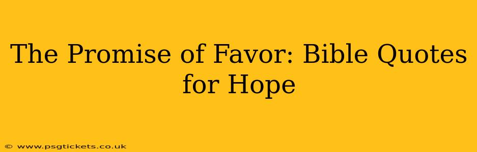 The Promise of Favor: Bible Quotes for Hope