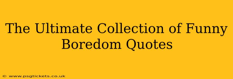 The Ultimate Collection of Funny Boredom Quotes