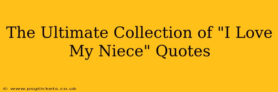The Ultimate Collection of "I Love My Niece" Quotes