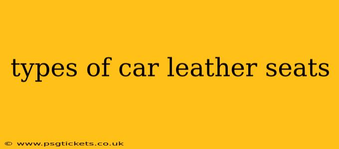 types of car leather seats