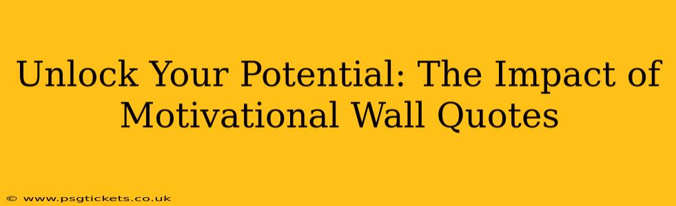 Unlock Your Potential: The Impact of Motivational Wall Quotes