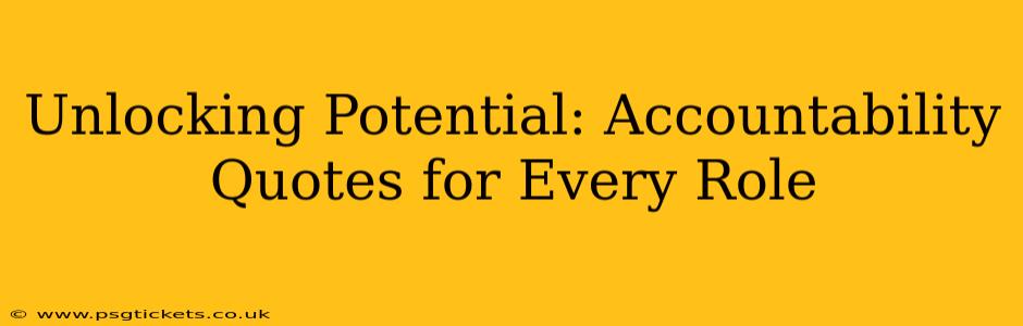 Unlocking Potential: Accountability Quotes for Every Role